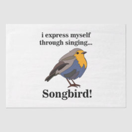 Papel De Seda Robin Redbreast Songbird