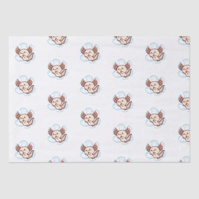 Papel De Seda Robô Axolotl bonito (Frente )