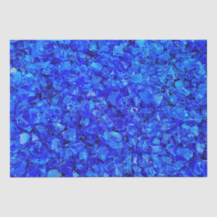 Papel De Seda Rochas de Vidro Azul