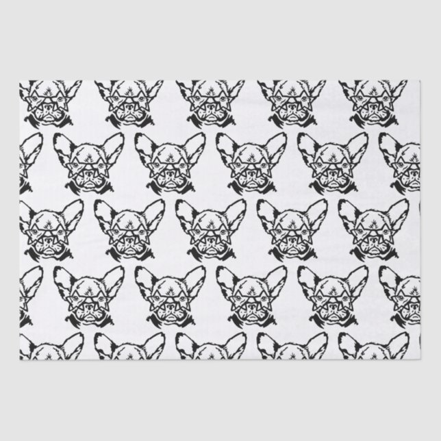 Papel De Seda Rockstar Frenchie French Buldogue (Frente )