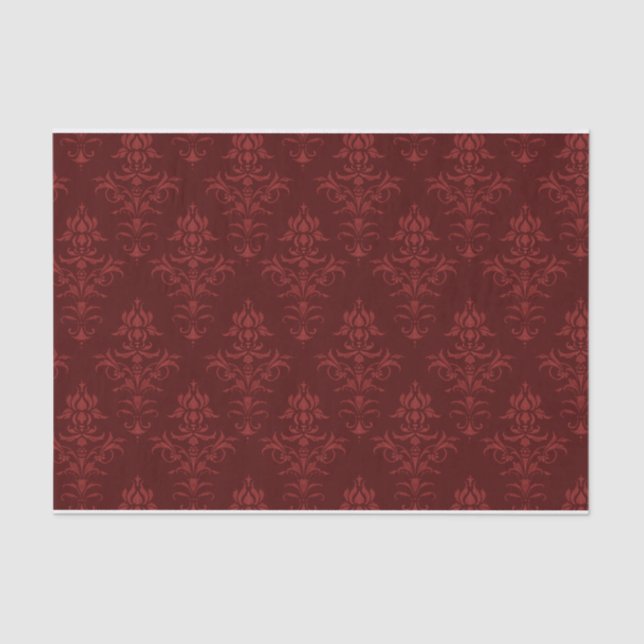 Papel De Seda Rococo no vermelho (Frente )