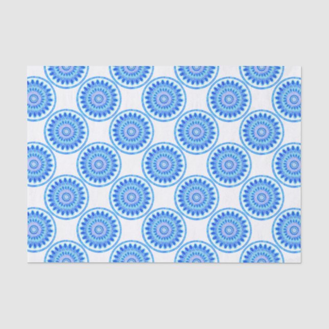 Papel De Seda Roda de água azul (Frente )