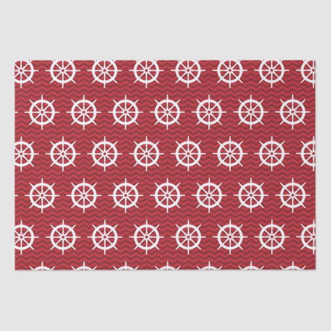 Papel De Seda Roda de direção náutica (Frente )