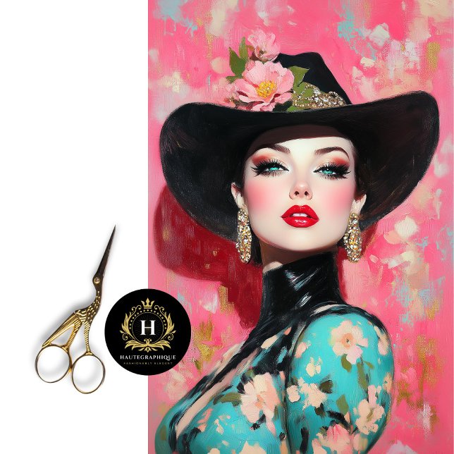Papel De Seda Rodeio Glam Luxo Vaqueira Decoupagem (Criador carregado)