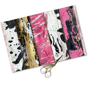 Papel De Seda Rodeio Glam Zebra Rosa Estampa Decoupage