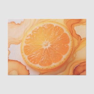 Papel De Seda Rodela de Laranja com Redemoinho de Citros