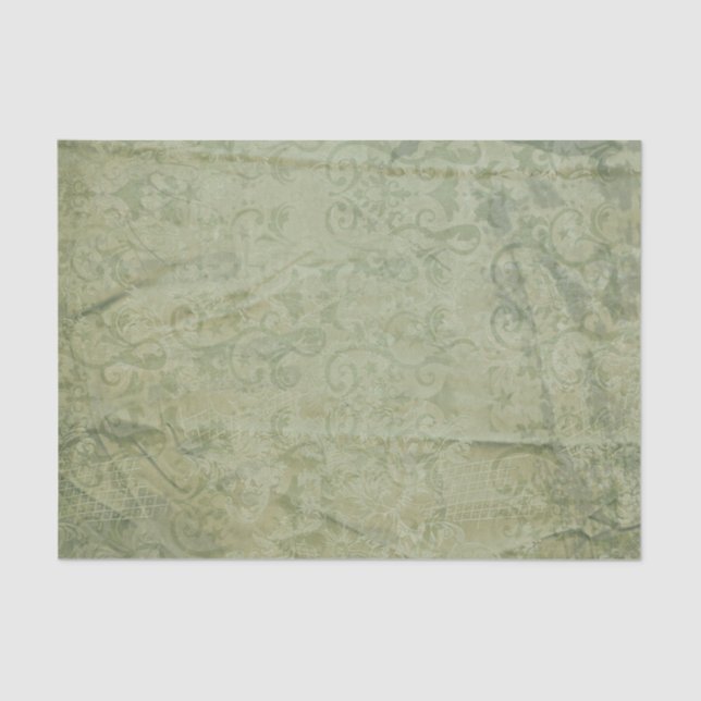 Papel De Seda Rolamentos Elegantes em um Fundo Verde-Olival (Frente )