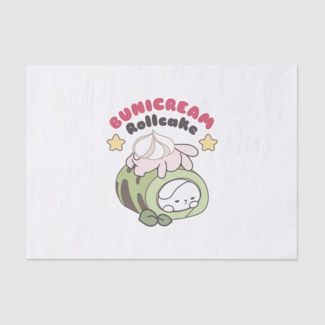 Papel De Seda Rolar para a Doce Bunicream Rollcake Delight (Frente )