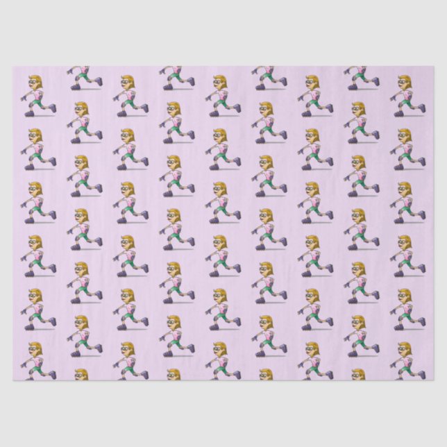 Papel De Seda Roller Skling Girl - Rosa (Frente )