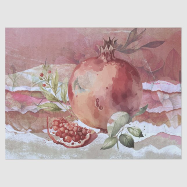 Papel De Seda romã (Frente )