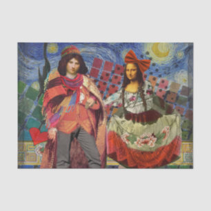 Papel De Seda Romance colorido de Mona Lisa