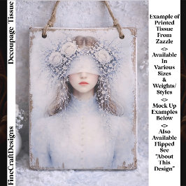 Papel De Seda Romance Soft Gothic Retrato de Inverno FH9R Decoup