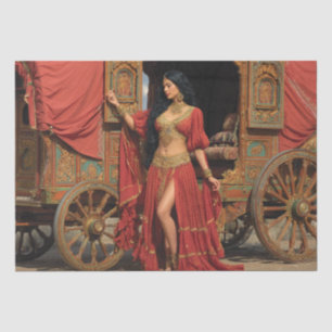 Papel De Seda Romani: Mulher cigana Vardo Wagon