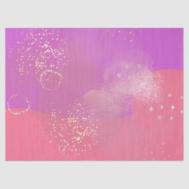 Papel De Seda Romantic glitter pink art (Frente )