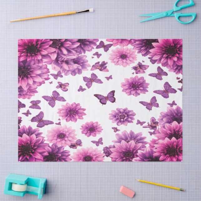Papel De Seda Romantic Rosy Floral (Arte )