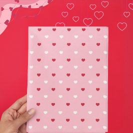 Papel De Seda Romântica Com Padrões De Amor