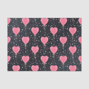 Papel De Seda Romântica Cores Rosa De Cores Rosa Balões Confet
