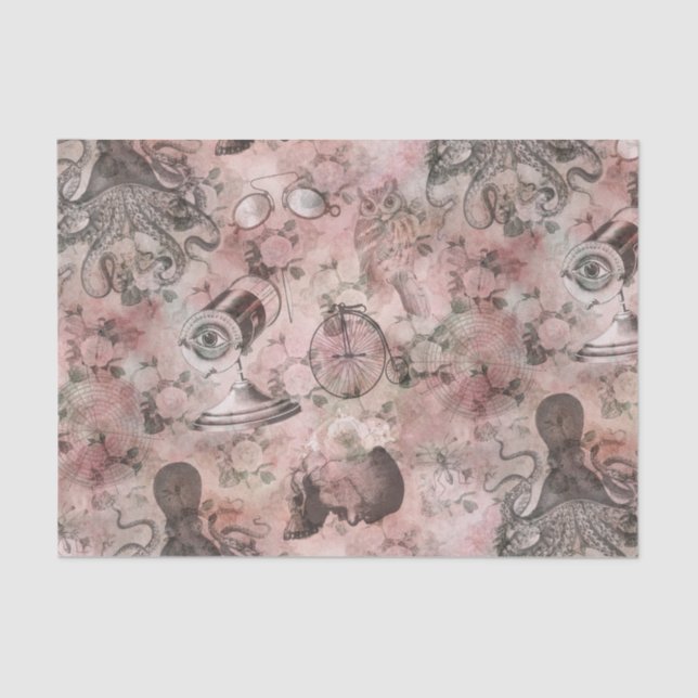 Papel De Seda Romântico Steampunk | Ephemera Antiquada (Frente )