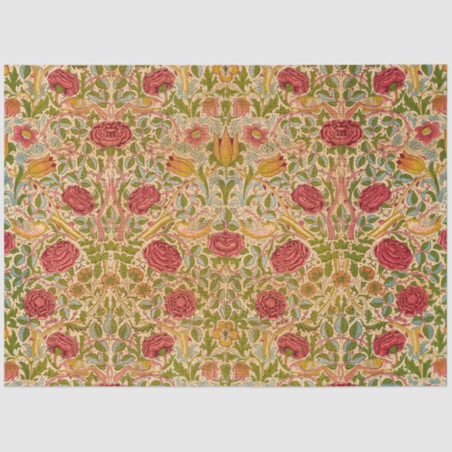 Papel De Seda Rosa, 1883, por William Morris (Frente )