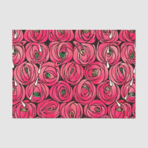 Papel De Seda Rosa Art Nouveau Rennie Macintosh Graphic