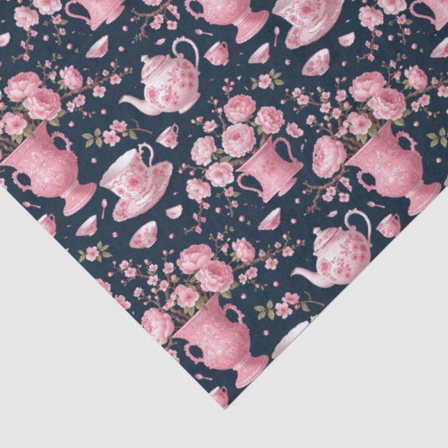 Papel De Seda Rosa Bege Branco Bla Padrão de Decoupagem Chinesa (Detalhes )