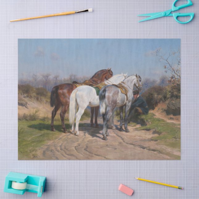 Papel De Seda Rosa Bonheur | Relay Hunting (1887) (Arte )