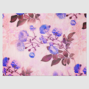 Papel De Seda Rosa bonito com Impressão Floral Puro