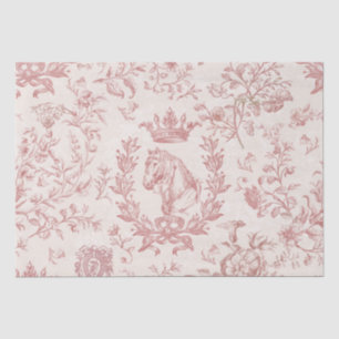 Papel De Seda Rosa Chic Beige Equestrian Toile Elegante