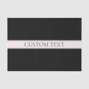 Papel De Seda Rosa claro Blush Stripe e Texto Editável Elegante