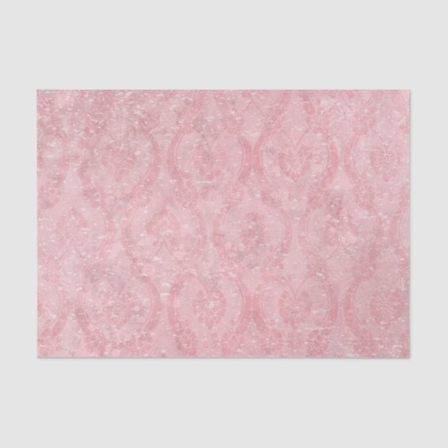 Papel De Seda Rosa claro Damask (Frente )
