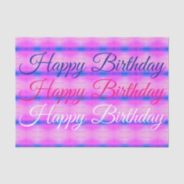 Papel De Seda Rosa Com Azul