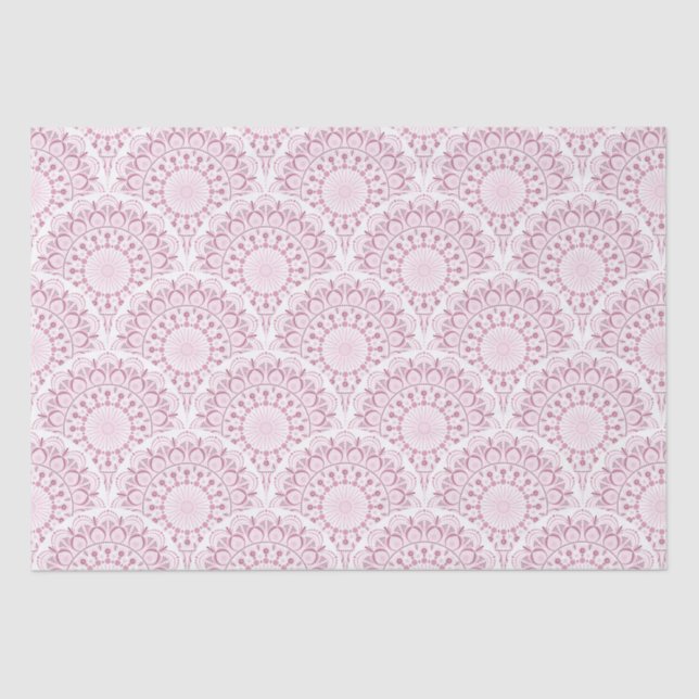 Papel De Seda Rosa Confetti Lace Art Deco Artesanato (Frente )