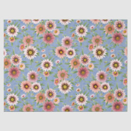 Papel De Seda Rosa Daisy Floral