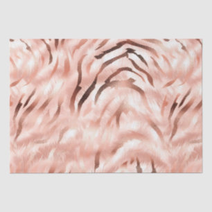 Papel De Seda Rosa de Champanhe Rosa Glam Zebra