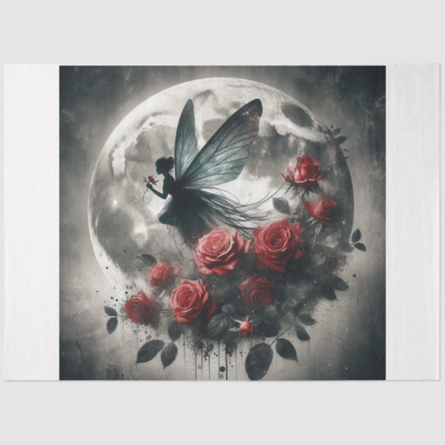 Papel De Seda Rosa de fada (Frente )