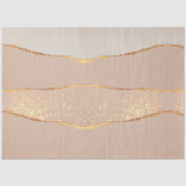 Papel De Seda Rosa de Lúxury Glitter Dourado