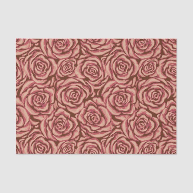 Papel De Seda Rosa de pincel (Frente )