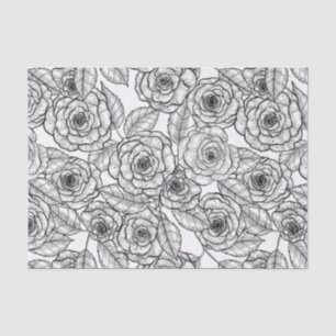 Papel De Seda Rosa desenhado à mão