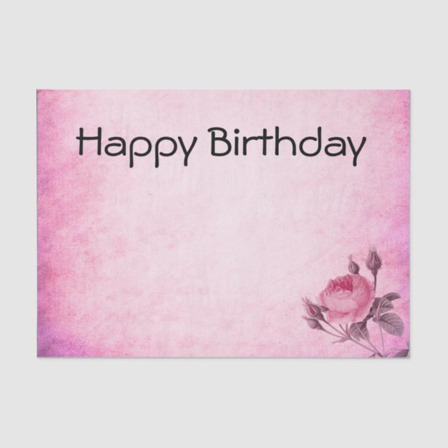 Papel De Seda Rosa dia de os namorados (Frente )