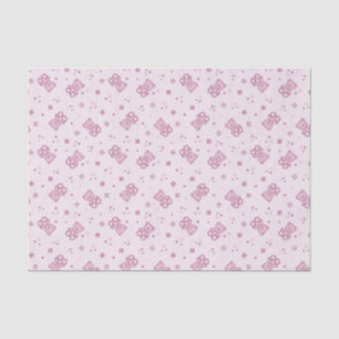 Papel De Seda Rosa do fundo dos ursos de ursinho