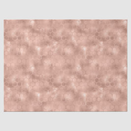 Papel De Seda Rosa Dourado Bee Series Design 5 Tecido