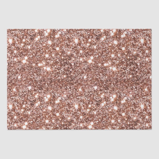 Papel De Seda Rosa Dourado Glam Glitter (Frente )