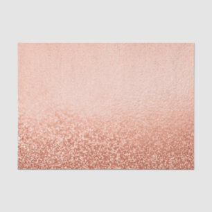 Papel De Seda Rosa dourado ombre brilho Olhar metálico Elegante