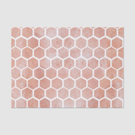 Papel De Seda rosa dourado,padrão do cubo das abelhas, geométric