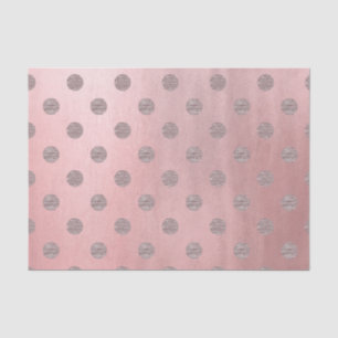 Papel De Seda Rosa Dourado Rosa Brilho Glam Bolinhas Moderno Chi