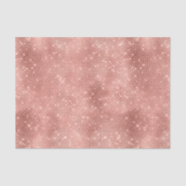 Papel De Seda Rosa Dourado Sparkle Glitz (Frente )