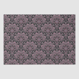 Papel De Seda Rosa Dusky Fronds Mandala Art Deco Artesanato