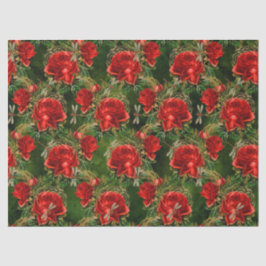 Papel De Seda Rosa e Dragonflies (Design 12)