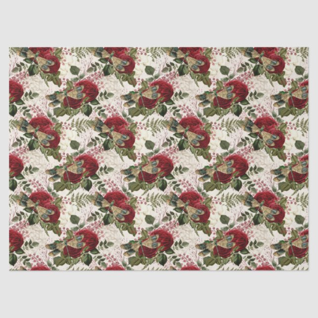 Papel De Seda Rosa e Dragonflies (Design 7) (Frente )