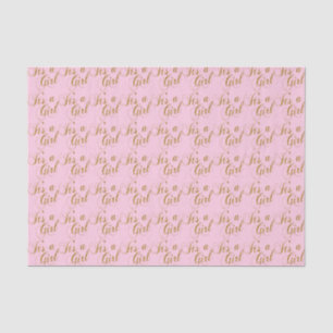 Papel De Seda Rosa e ouro é um bebê da menina